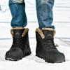 Men's Winter Plus-Size Fleece-Lined, Thick-Soled Snow Boots: Non-Slip, Waterproof, and Warm High-Top Ankle Boots