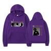 Unisex Schwarzer Hoodie Doppelseitiger Albumcover Grafikdruck Pullover Sweatshirt Streetwear
