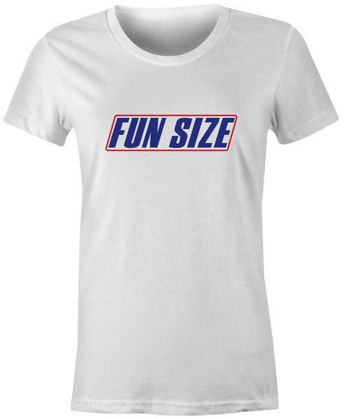 

Fun Size Womens T-Shirt Funny Novelty Snickers Food Gift Tumblr Tee Top 3XL