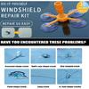 VICKJES Windshield Repair Kit, Glass Repair Fluid 4 Pcs Car Glass Repair Kit, Windshield Crack Repair Kit, Glass Repair Fluid Quick Fix for Chips,
