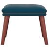 Footstool Blue 45x29.5x35 Cm Velvet