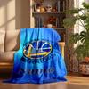 Golden State Warriors Custom Flannel Blankets Soft Warm Cozy Throws for Home Decor Holiday Gifts