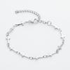 Fashion Stainless Steel Peach Heart Heart-shaped Chain Bracelets for Women Cross Personalized Extension Chain Adjustable Jewelry