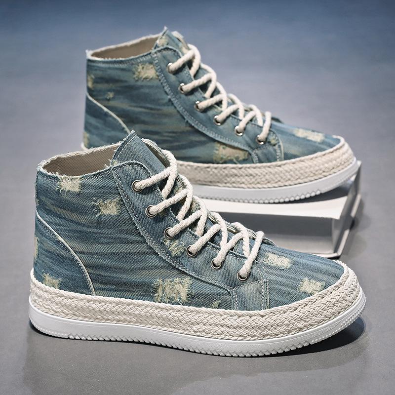 

Кеды мужские осенние новые мужские туфли модные высокие кеды для скейтборда молодые и молодые модные повседневные спортивные туфли мужские 44