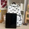 Schoolbag retro polka dot star embroidered backpack Korean ins junior high school schoolbag cute travel shopping double backpack