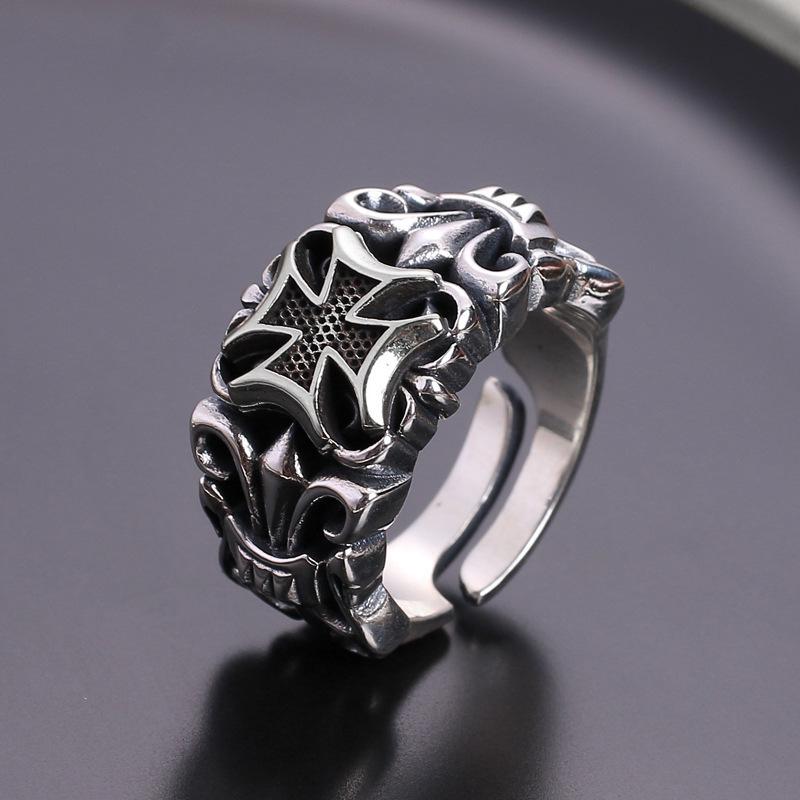 Retro Poseidon Ocean Trident Adjustable Men s Ring