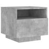Nightstand with LED Lights Concrete Grey 40 X 39 X 37 Cm