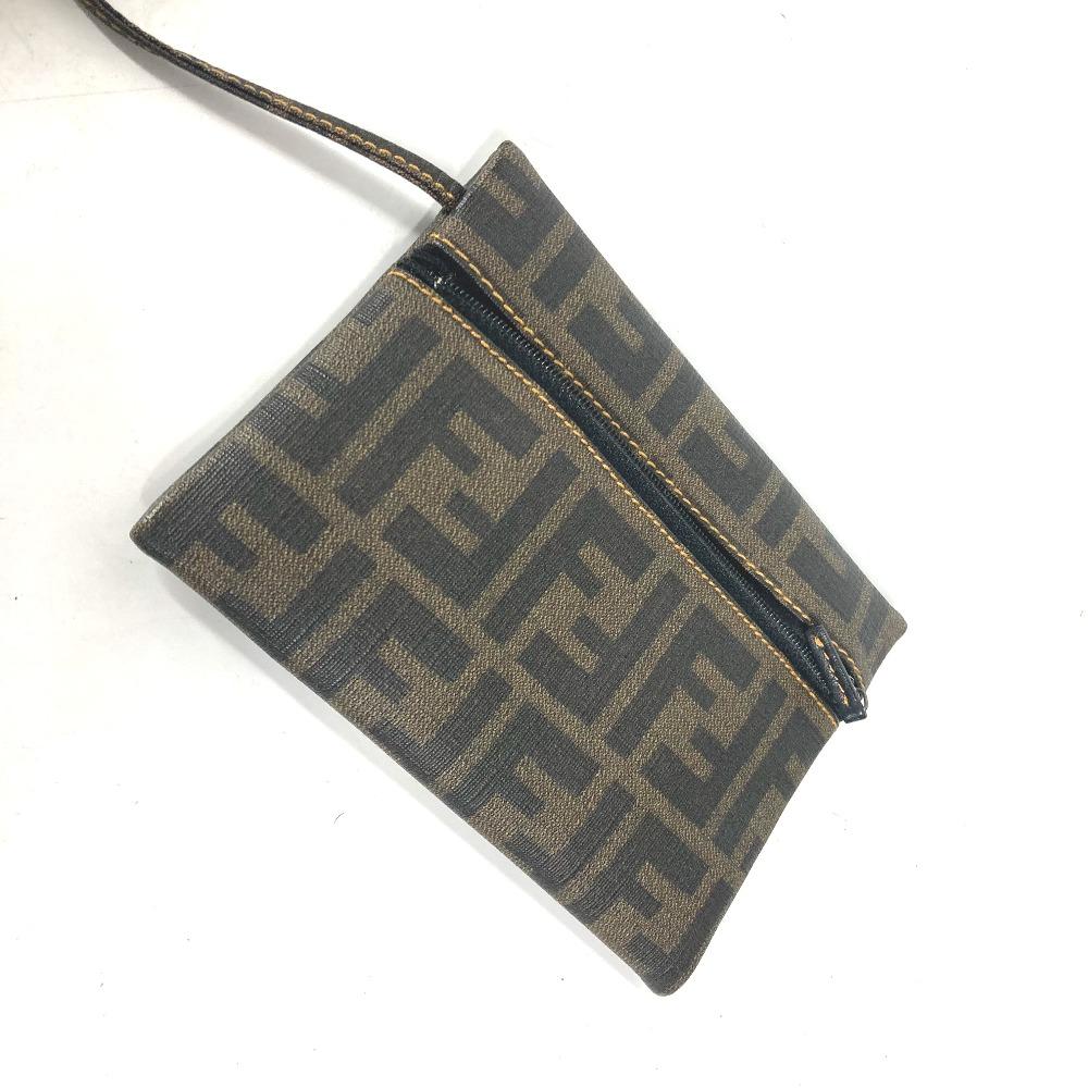 Fendi Torba Siatkowa Torba Plażowa Vintage Zucca Torba Tote z Puzderkiem Torba na Ramię Brązowa