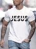 Jesus Der Weg die Wahrheit das Leben Grafikdruck T-Shirt Für Männer Lässig Kurzarm