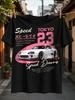 Tokio 23-Gang-Traum Sportwagen Niedrig getuntes Coupé Über einer leuchtend pinken Form Mit japanischer Beschriftung Unisex All T-Shirt