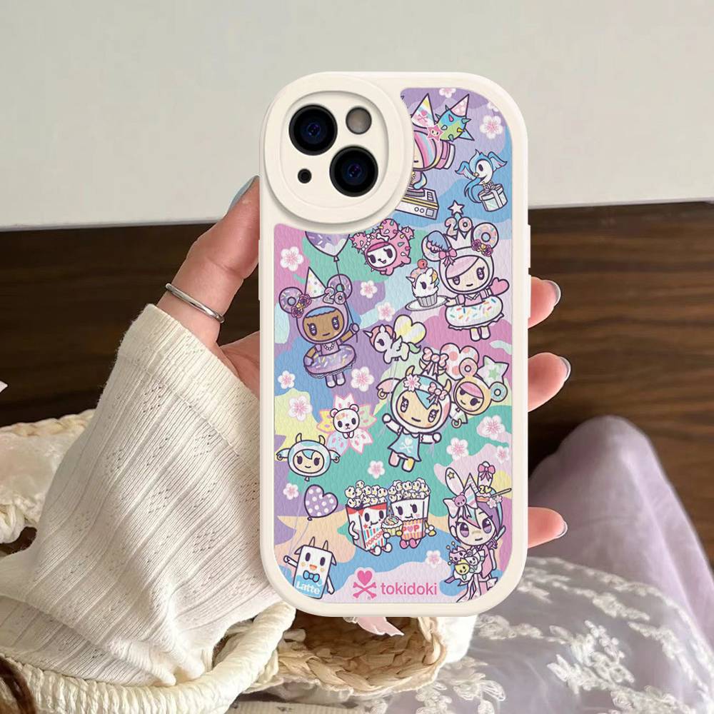 

Fashion Brand T-Tokidoki Leather Phone Case For IPhone 16 15 14 17 Pro Max 11 12 Mini Plus Soft Shell iPhone 15 plus
