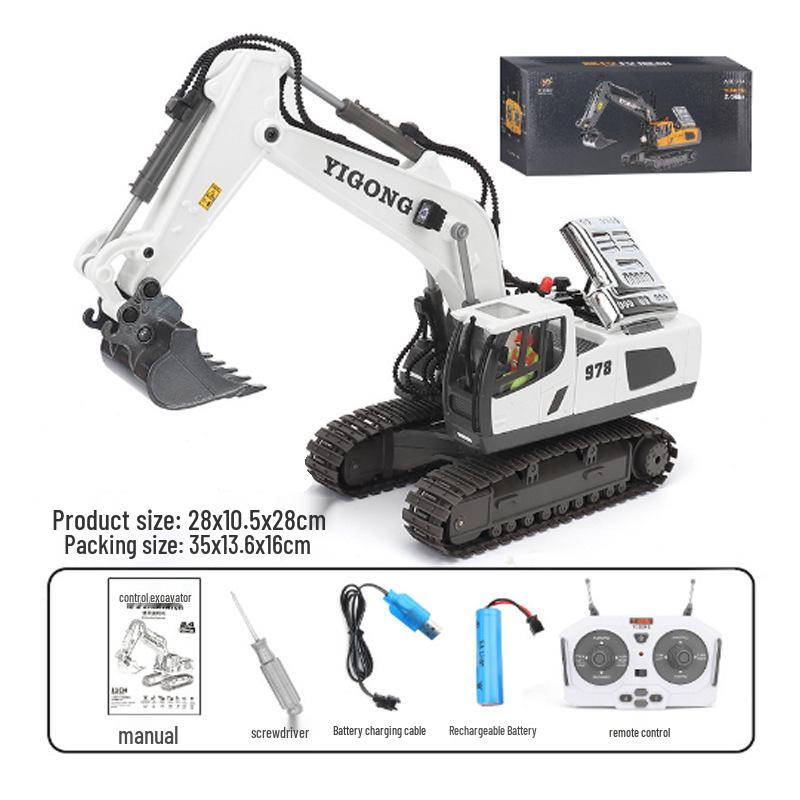 Kids' RC Excavator & Construction Vehicles: Dump Truck, Bulldozer, Loader