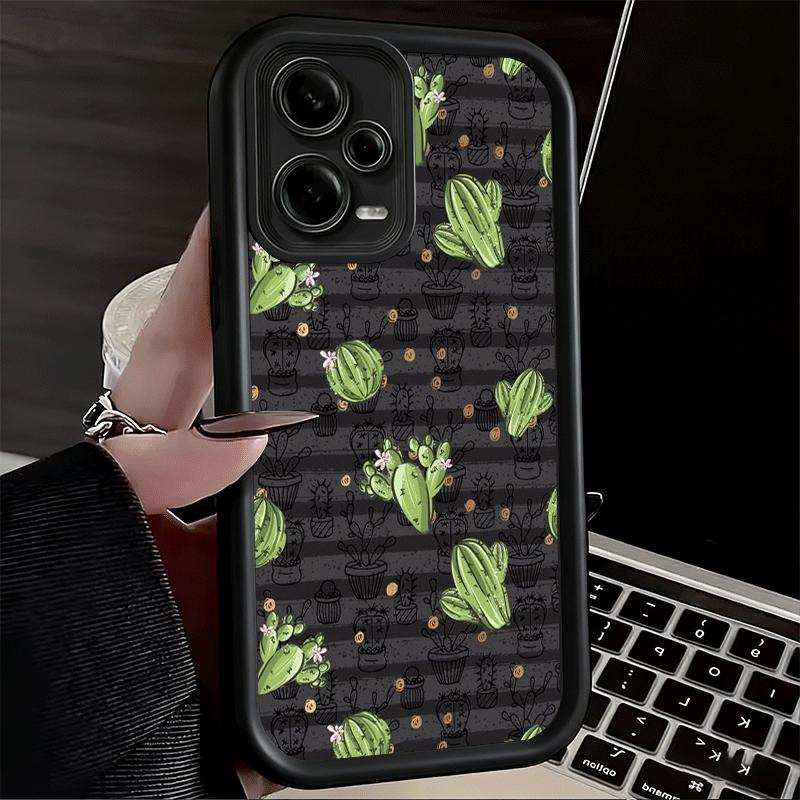 Phone Case for Xiaomi Redmi Note 15 14 13 Pro Plus Cactus Pattern Shell 12S 11 11S 11T 5G 14S Soft Silicone Funda