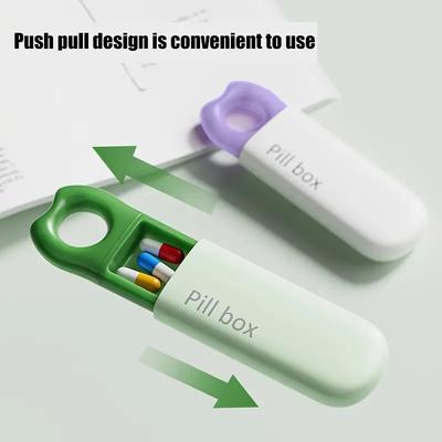 1PCS Mini Multifunctional Compartment Portable Medicine Box for Travel, Simple Packaging and Storage of Medicine