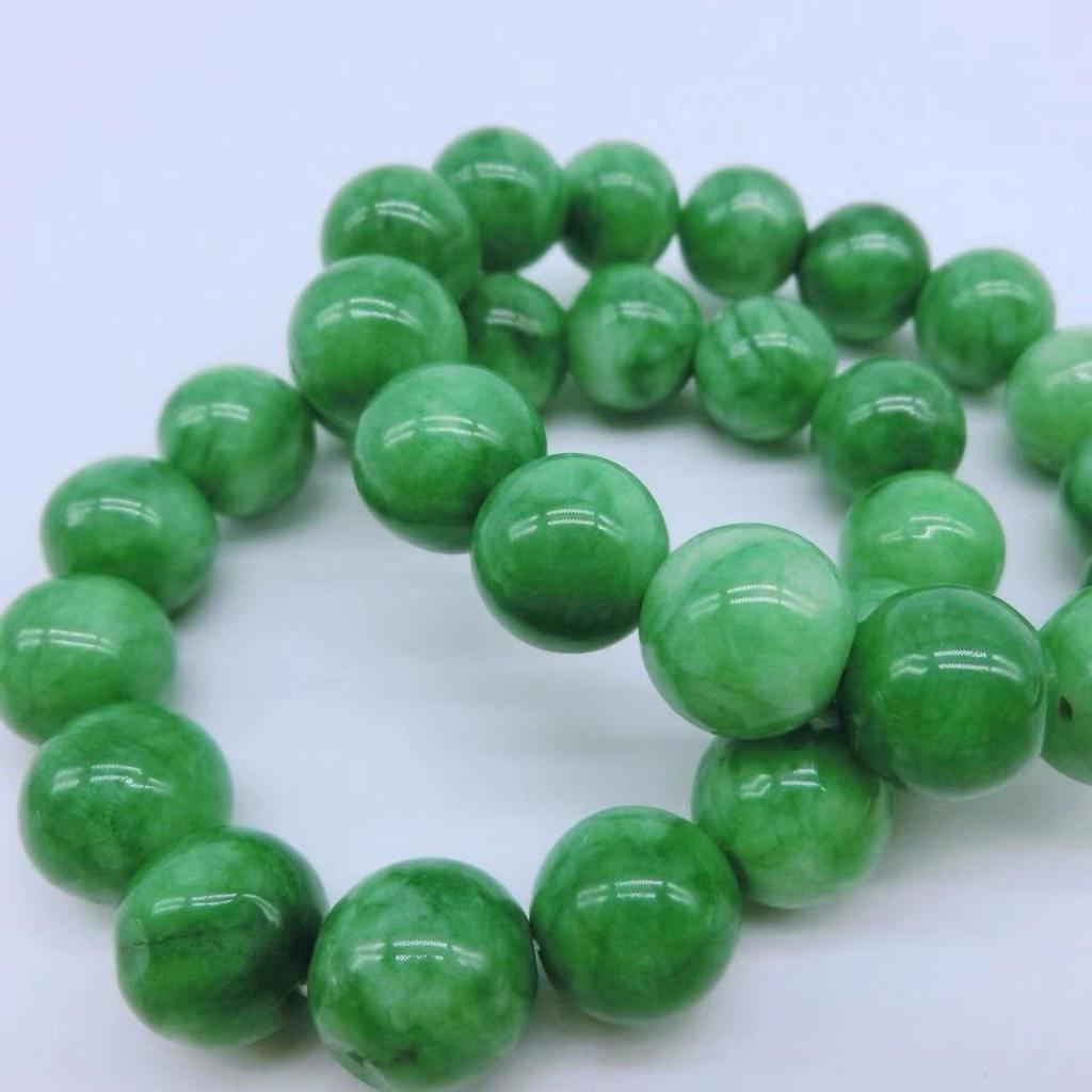 Cold Jade Dragon Green Bracelet - Retro Jade Stone Beads Jewelry