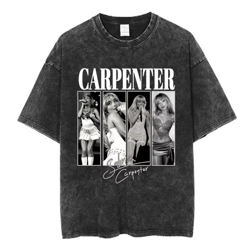 Sabrina Carpenter Short N' Sweet Tour Vintage Washed T Shirts Fans Gift Men Women Clothing Fashion Aesthetic T-shirts