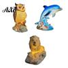 Cute Bedside Nightlight for Bedroom 3D Animal LED Night Light, Resin Dolphin Owl Lion Sculpture Table Light Kids Lamp, USB Desk Decor