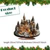 Weihnachtsdekorationen Einweihungsgeschenk Bastelarbeiten Acryl-Hausplakette Acryl 2D Flache Schneeszene Haus für Büro Schreibtisch Feiertag