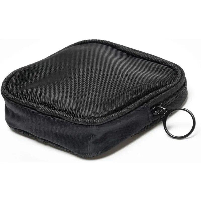 New Square Black Nylon Transparent Mesh Cosmetic Bag Makeup Organizer Portable Data Cable Earphone Coin Charger Storage Pouch
