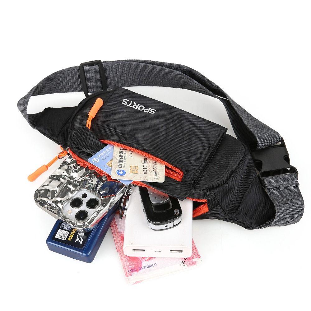 1Pc Waterproof Waist Bag Polyester Chest Bags Fashion Mobile Phone Holder Unisex