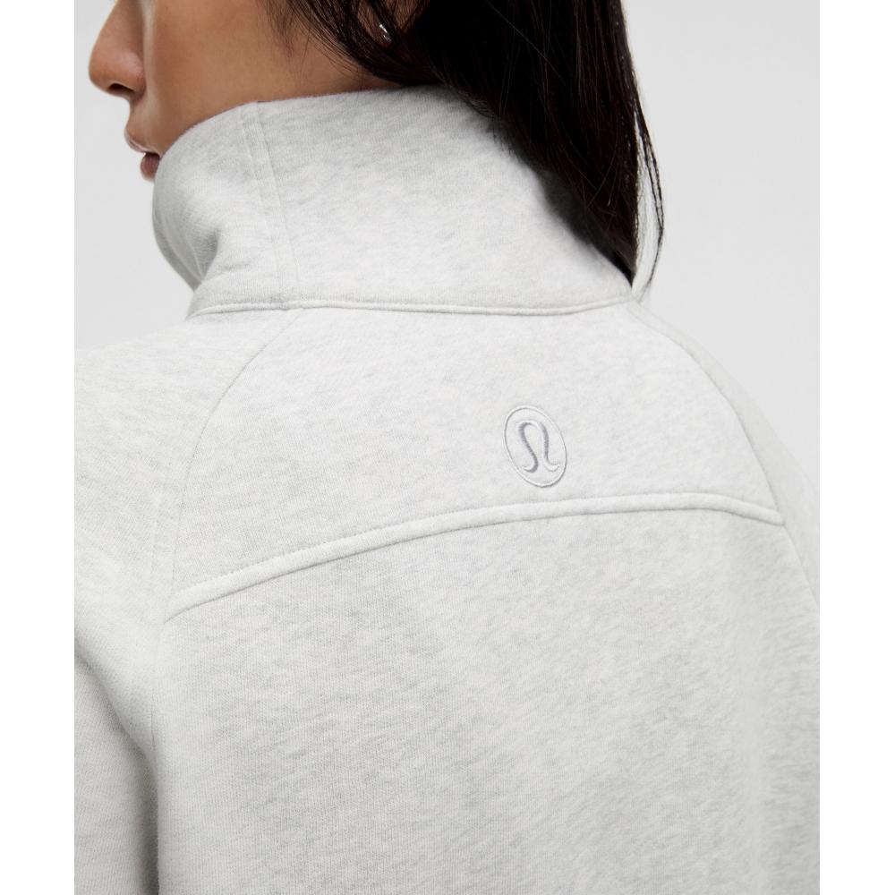 Lululemon Scuba Oversized Funnel Neck Half Zip  Long Heathered Core Ultra Light Grey
