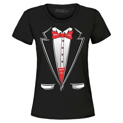 Klassischer Smoking Damen T-Shirt Kostümshirt