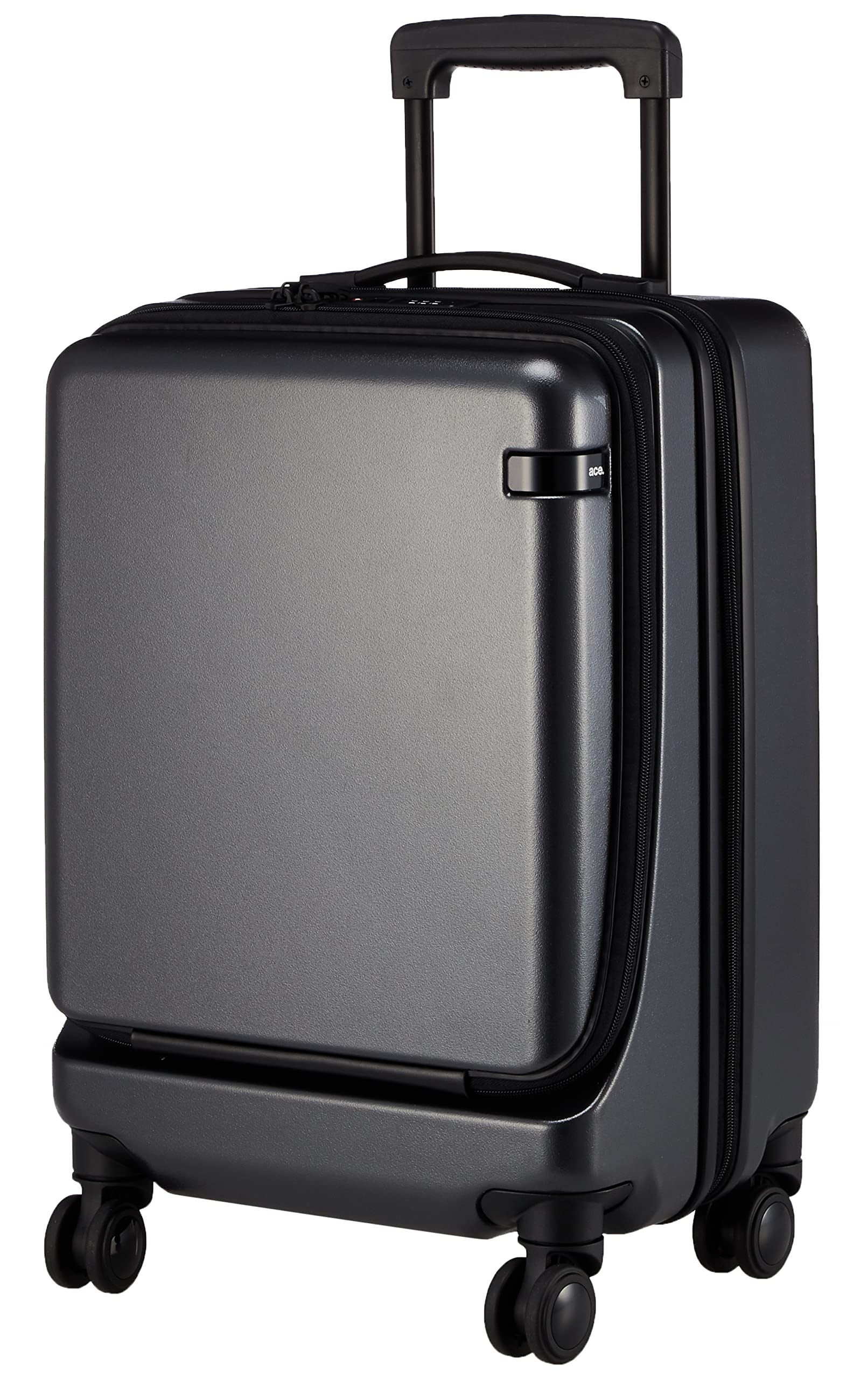 

[ace. TOKYO] Cornerstone 2-Z Suitcase No. 06863, 38L (Expanded), 3.2kg, 2-3 Nights, Expandable, 54cm, Gunmetallic, One Size