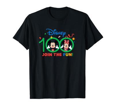 Disney 100th Anniversary Short Sleeve Mickey and Minnie Join In the Fun D100 T-Shirt