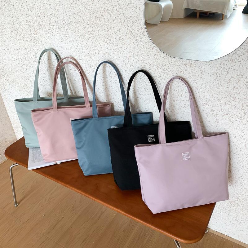 Canvas Bag Women's Japanese Versatile Shoulder Tote Bag Simple Large Capacity Korean Version Simple Tote Bag