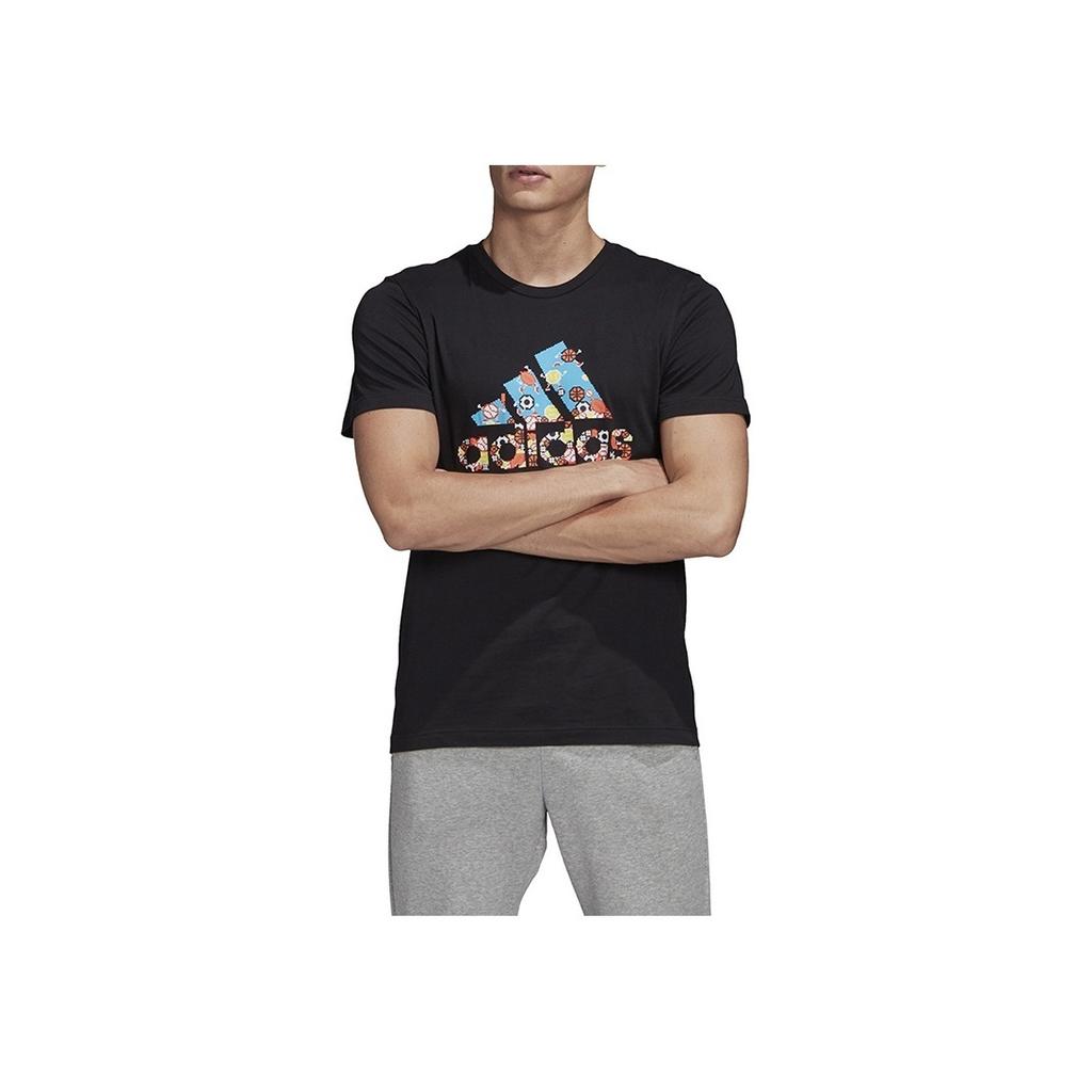 Adidas 8-Bit Badge Of Sport Printed Breathable Short Sleeve T-Shirt Men Tops Black FN1745