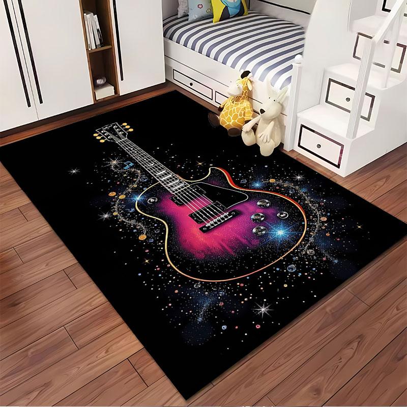 Electric Guitar Galaxy Design suitable as a non-slip mat for the living room or bedroom sofa