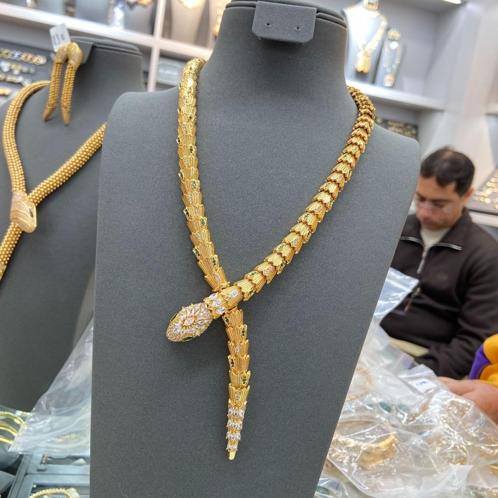 Five-piece Set, Spirit Snake Set, Female High Version, The Same Light Luxury High-end Necklace, Bracelet, Stud Earrings Set.