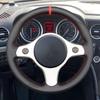 Black Faux Leather Hand-stitched Car Steering Wheel Cover for Alfa Romeo 159 2006-2012 Brera Spider 2006 2007 2008 2009-2011