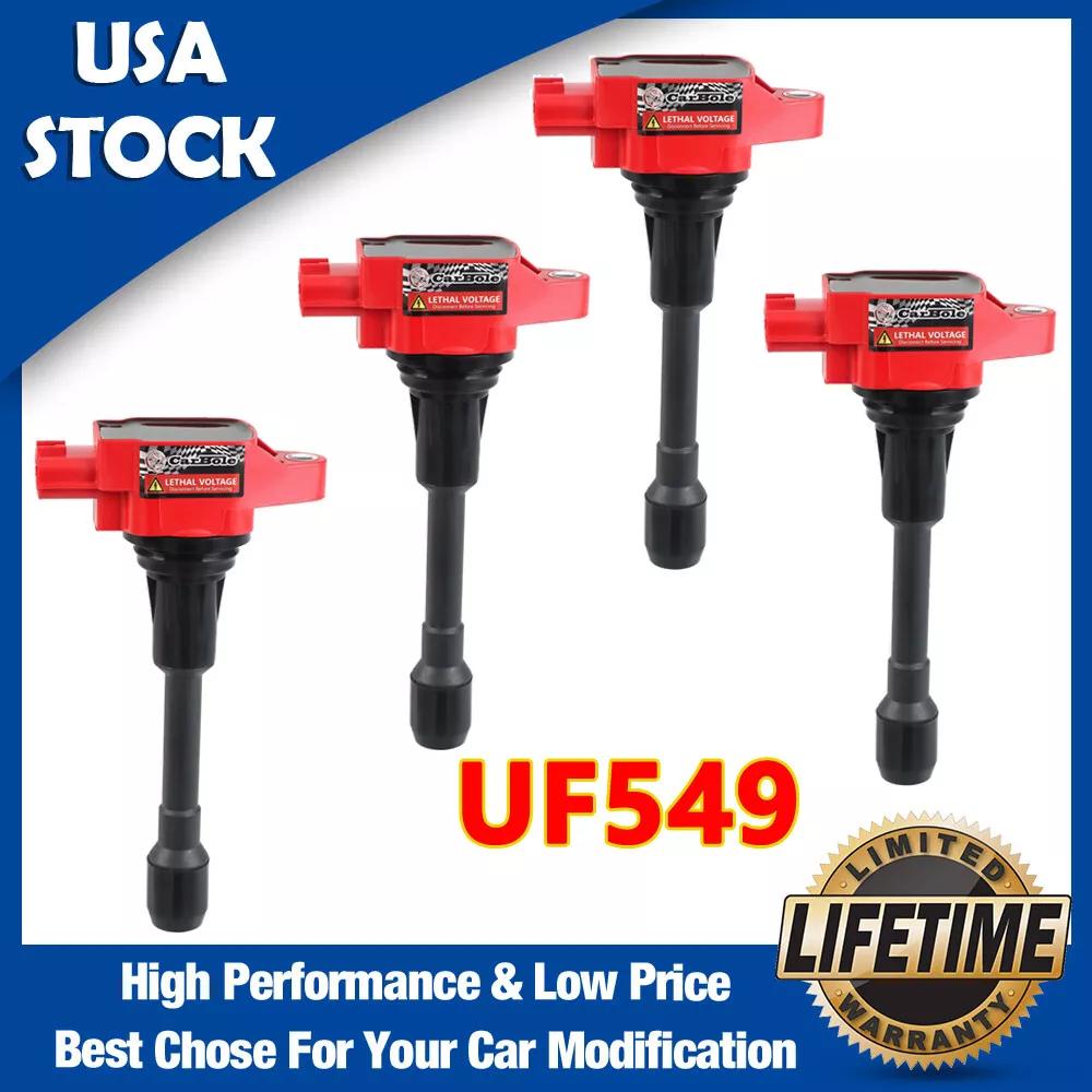 Carbole 4PCS Ignition Coil 22448-JA00C For Nissan Altima Rogue Sentra Versa Cube UF549 10202281
