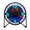 USB LED Hodiny Mini Ventilátor Chladicí Ventilátory