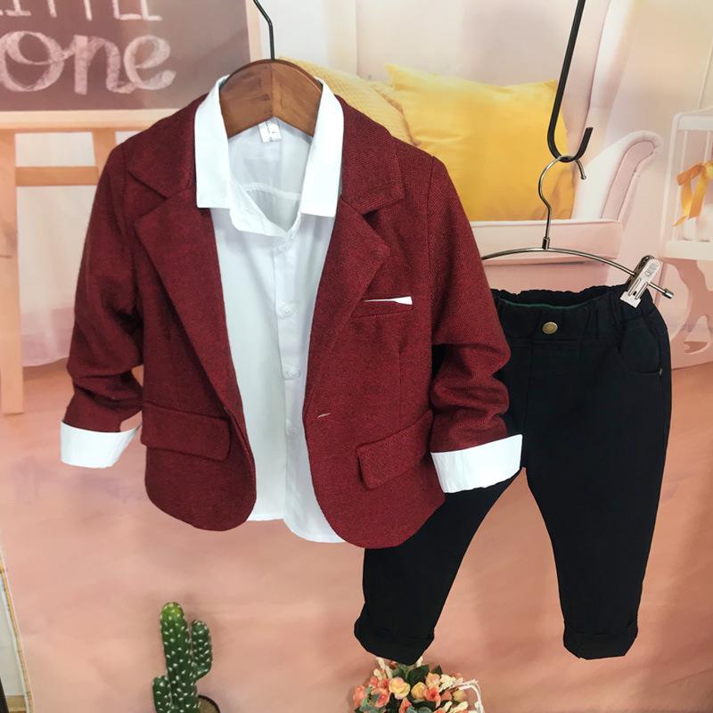 2025 Boys' Korean Style Spring/Autumn Blazer: Casual, Handsome & Formal Jacket for Kids