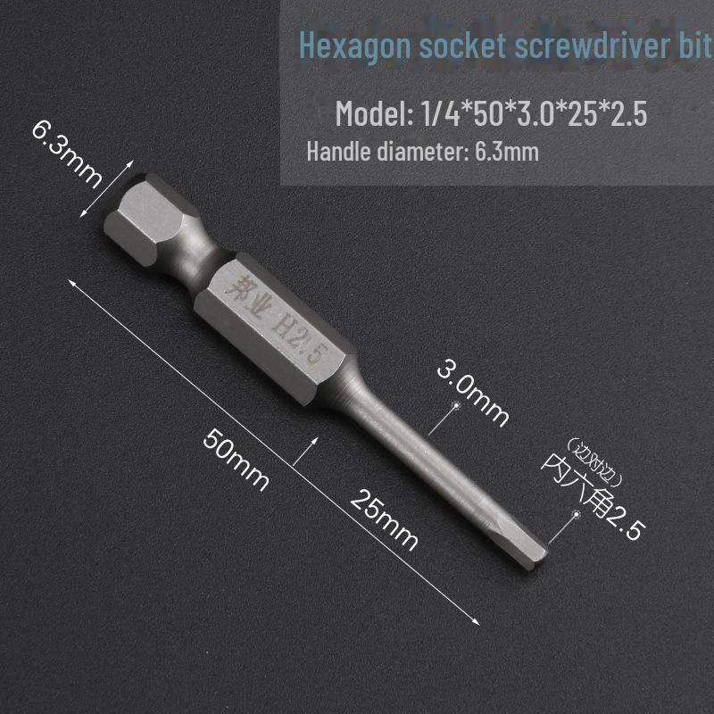 Bangye S2 Stahl Magnetischer Sechskant-Druckluftschraubendreher-Bohrer-Set 1,5–6 mm