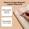 Retro Magnetic Leather Bookmark, Double-ended Positioning Leather Magnetic Bookmark, Bookmark Accessory