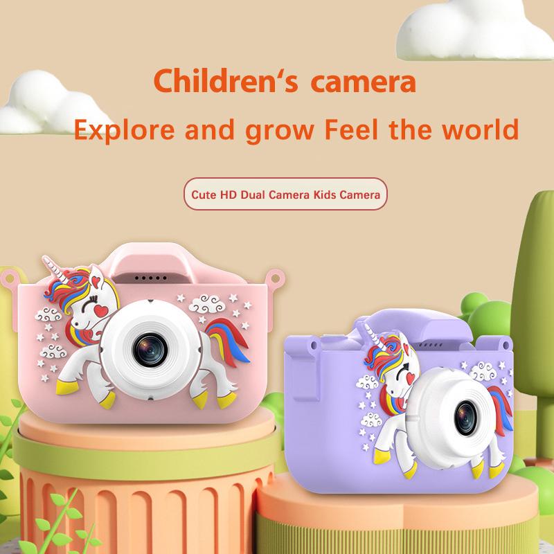 Children Camera 1080P HD 20-inch Digital Camera Mini Charming Toys Camera with Silicone Cases Toys Life Camera Kids Birthday Gift