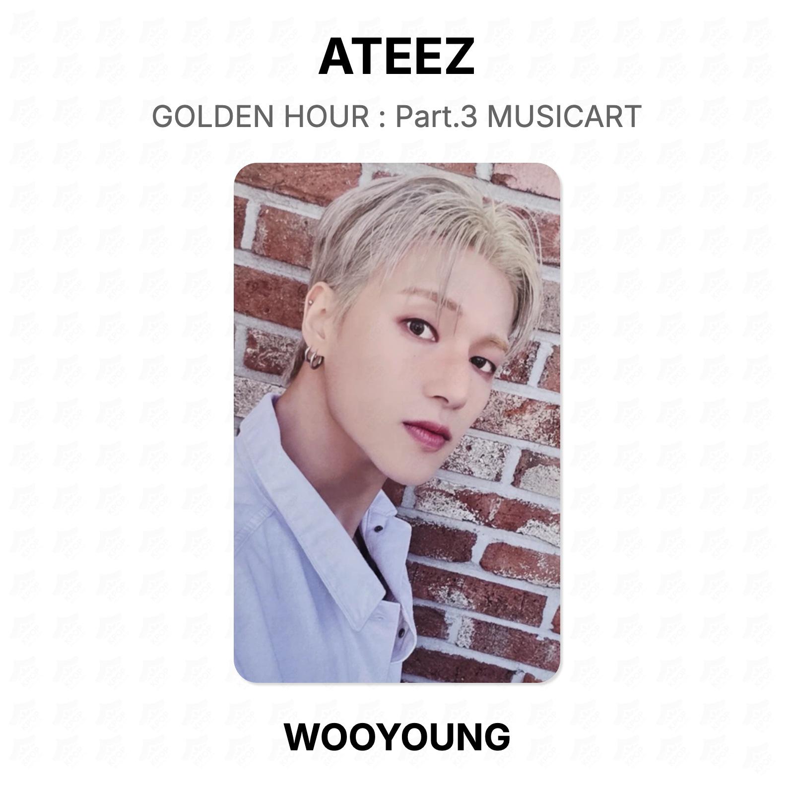 ЗОЛОТОЙ ЧАС ATEEZ : Часть 3 Официальная фотокарточка MUSICART WOOYOUNG