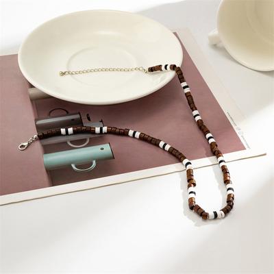 Collana maschile creativa temperamento morbido gioielli maschili perline di legno regali per uomo stile bohémien collare catena