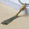 Tibetan Hand-Woven Clavicle Necklace with Colorful Thangka Pendant