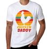 Vintage Chicken Daddy Farmer Tee Country Farm Unisex Boys TShirt Fashion Letter Print TShirt
