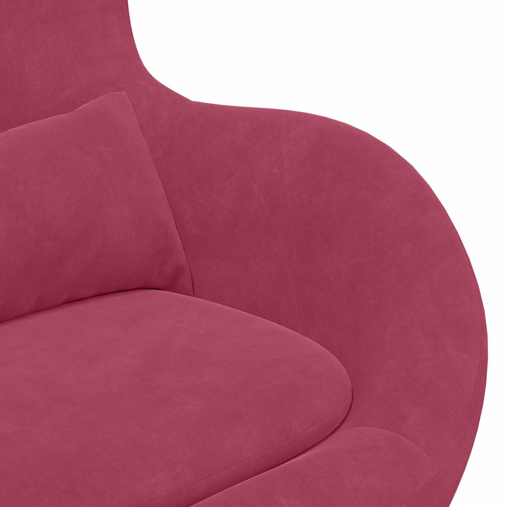Egg Chair Burgundy Velvet