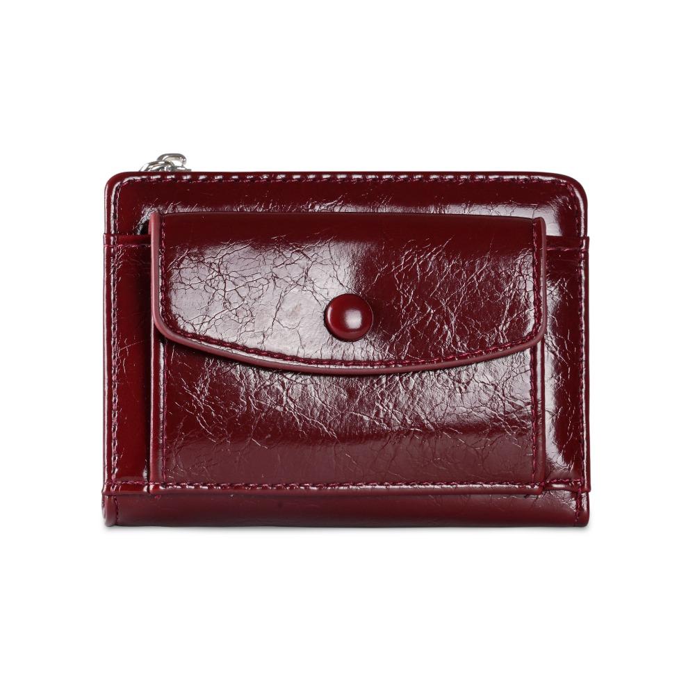 

Короткий клатч женский короткий кошелек ультратонкий кошелек модный дизайн ПУ кожа держатель для карт путешествия вино красного