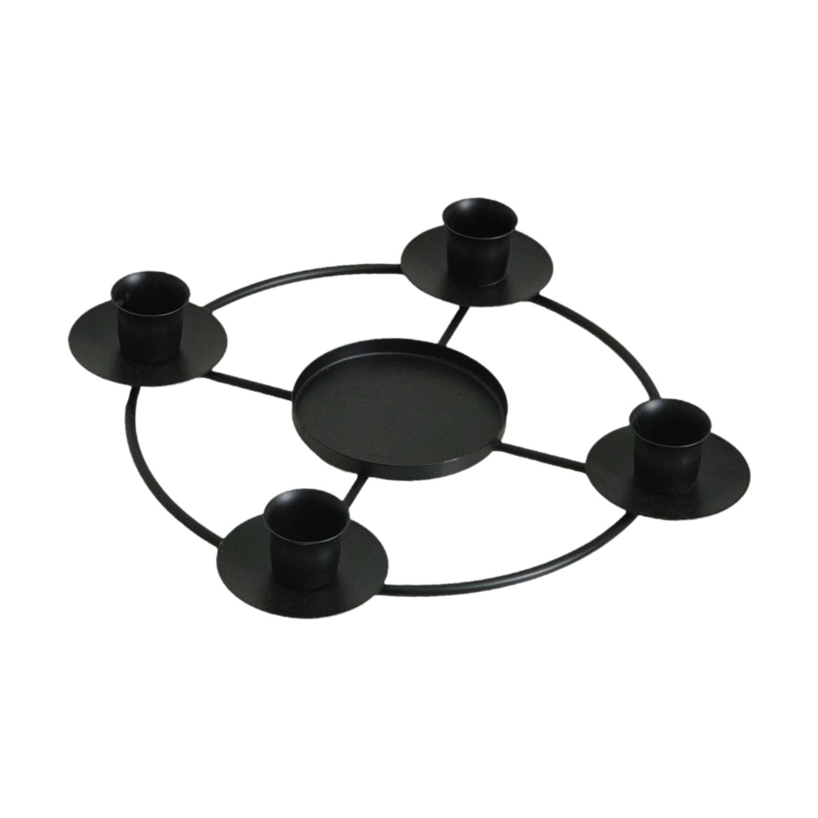 

Romantic Dinner Candle Cup European Iron Candlestick Elegant Centerpiece Candle Holder for Party and Weddings чорний