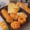 Funny Yellow Artificial Bread Models Playhouse Toast Model Stress Relief Toy Photo Props Pinch Le Gift