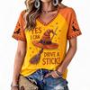 Women's Halloween Printed Raglan Sleeve Tee for Casual Festive Wear