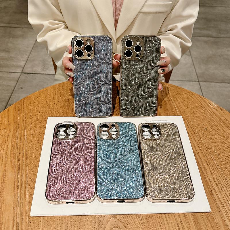 Luxury Plating Bling Glitter Rhinestones Gem Diamond Phone Case For iPhone 16 15 14 13 Pro Max 16 Pro Camera Protection Cover