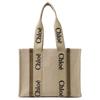 Chloe Holz Logo Offene Tragetasche Damen Tragetaschen Khaki CHC23-AS383L17-20X